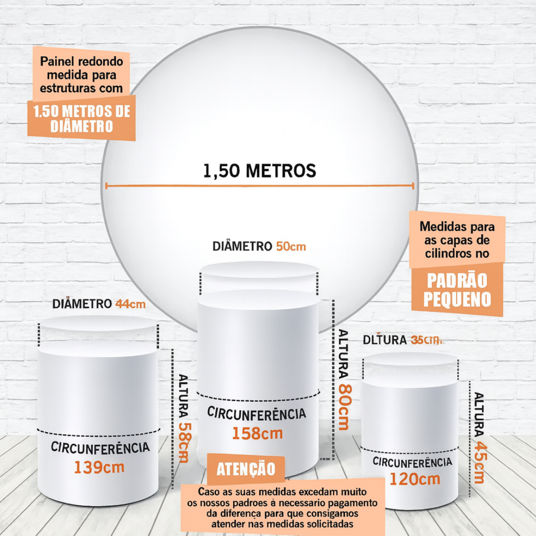 Kit Decoração Bebê Os Incríveis 1 - Painel Redondo e Capas Cilindros