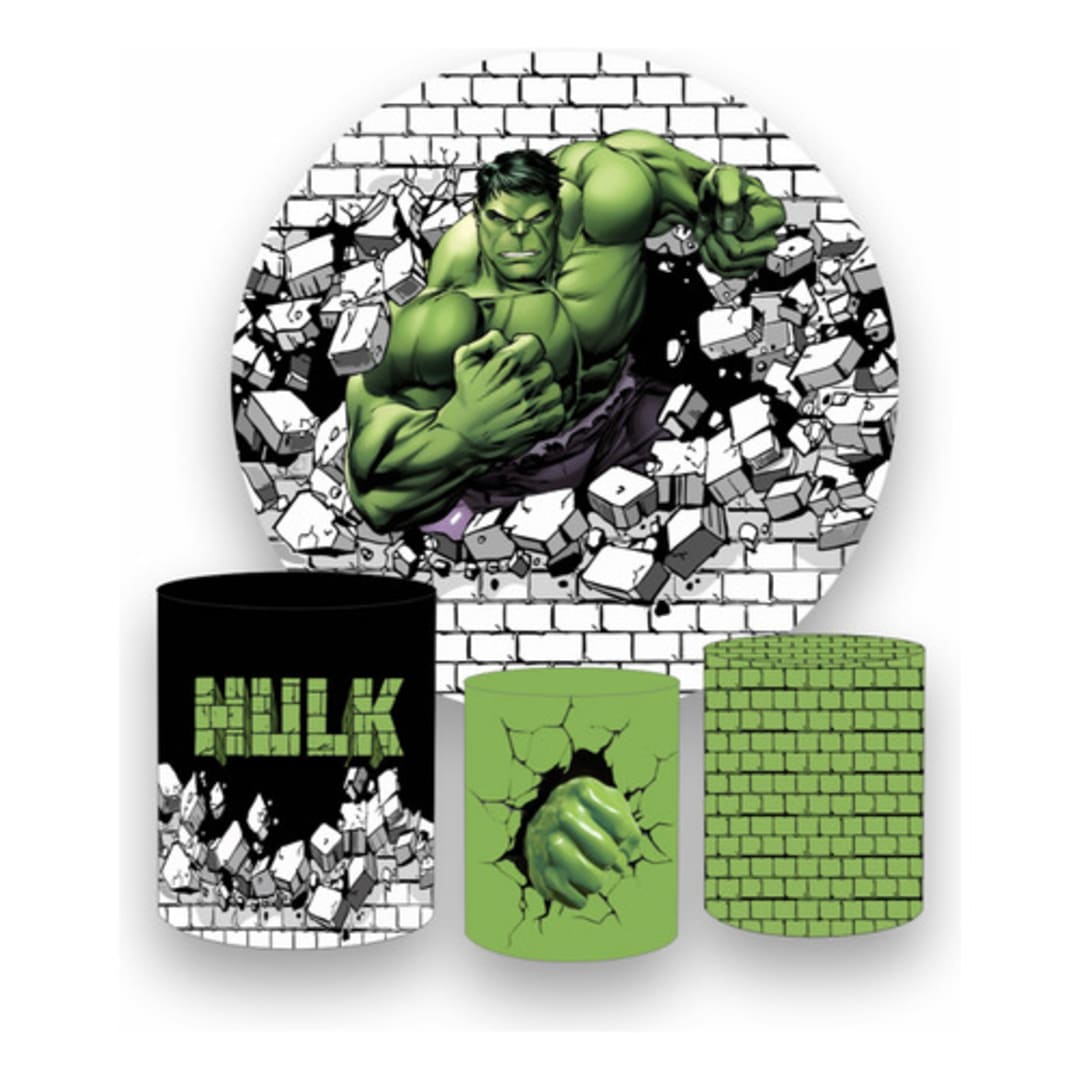Kit Painel Redondo + Capas De Cilindros Hulk