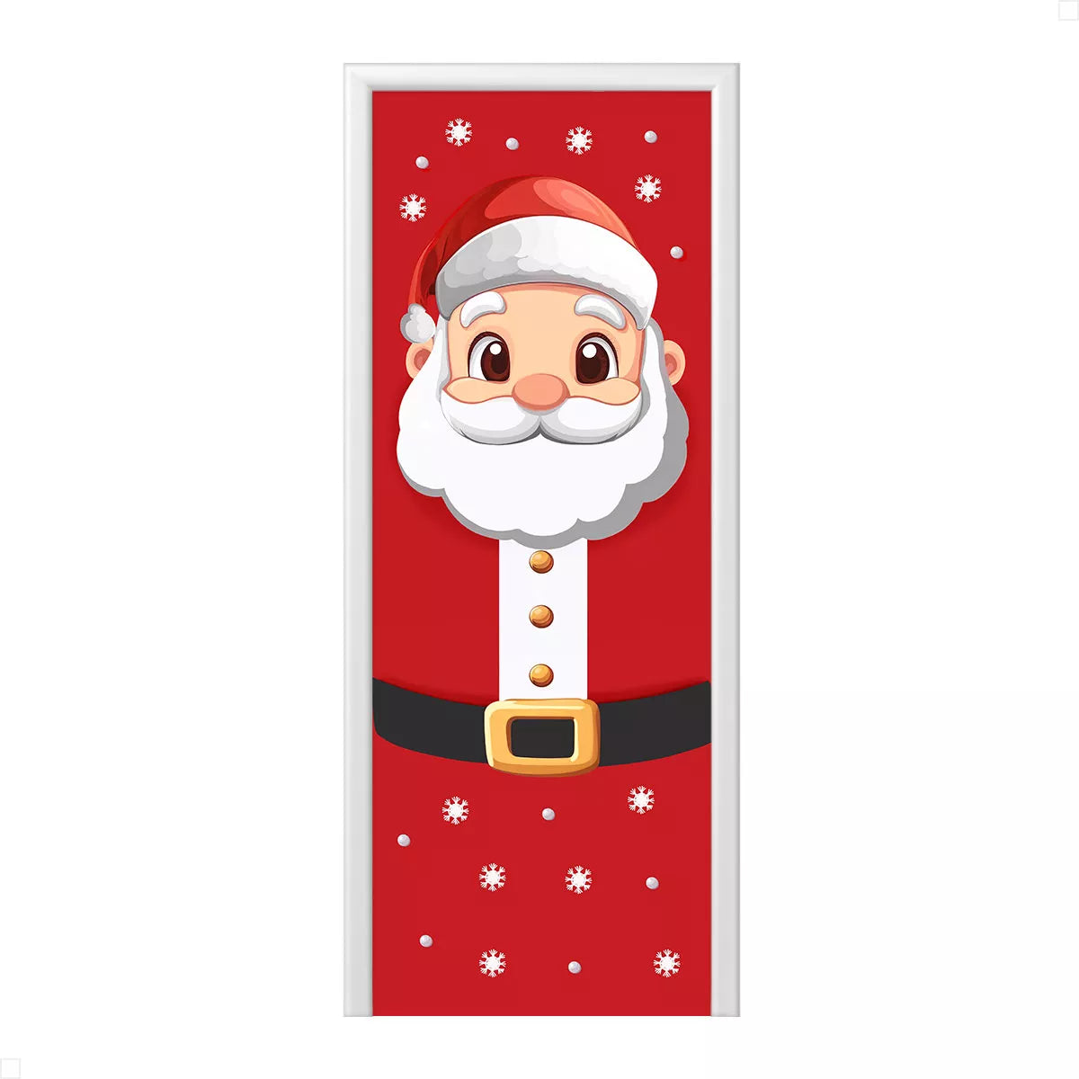 Capa Decorativa Para Porta Sublimado Feliz Natal 05 - Papai Noel